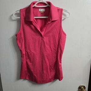 Greg Norman Collection Pink Fitted Golf Polo Tank Top